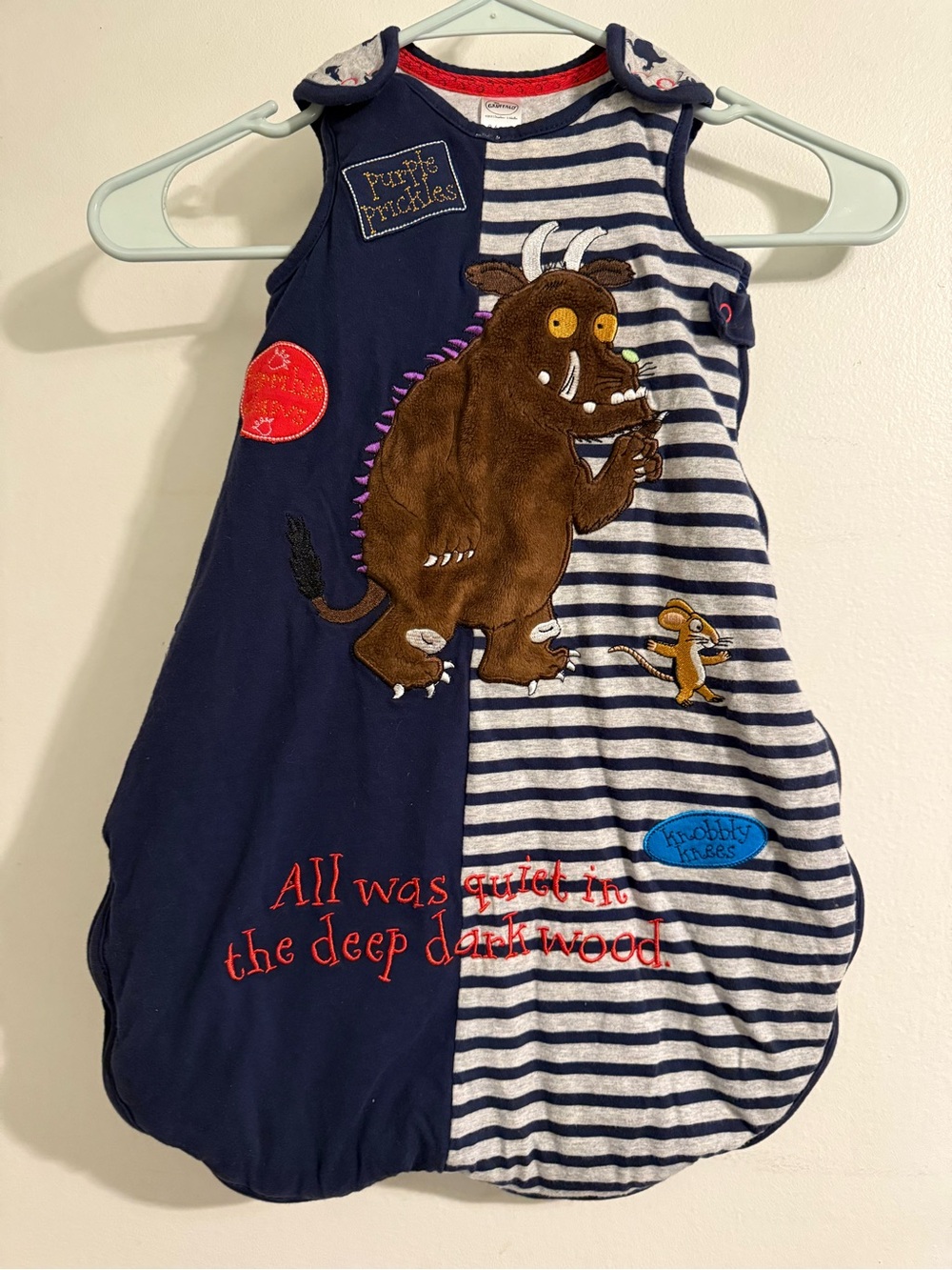 The Gruffalo Navy & White Striped Kids Sleep Sack by TU